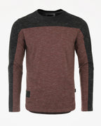 Athletic Color Block Long Sleeve Curved Hemline Casual Shirt