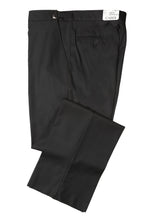 "Anthony" Black Vitale Barberis Italian Wool Tuxedo Pants-1