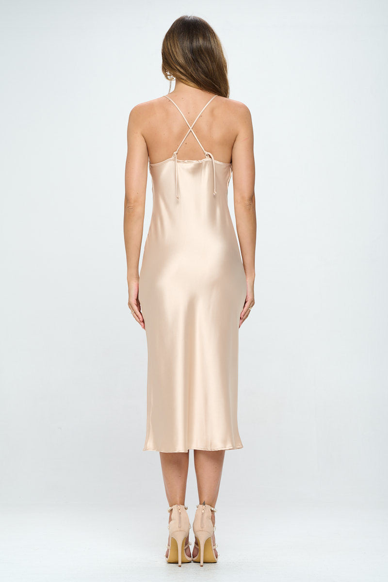 Satin Bias Slip Dress with Slit-4